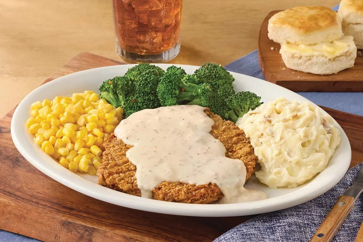 Country Fried Steak Cracker Barrel dinner menu
